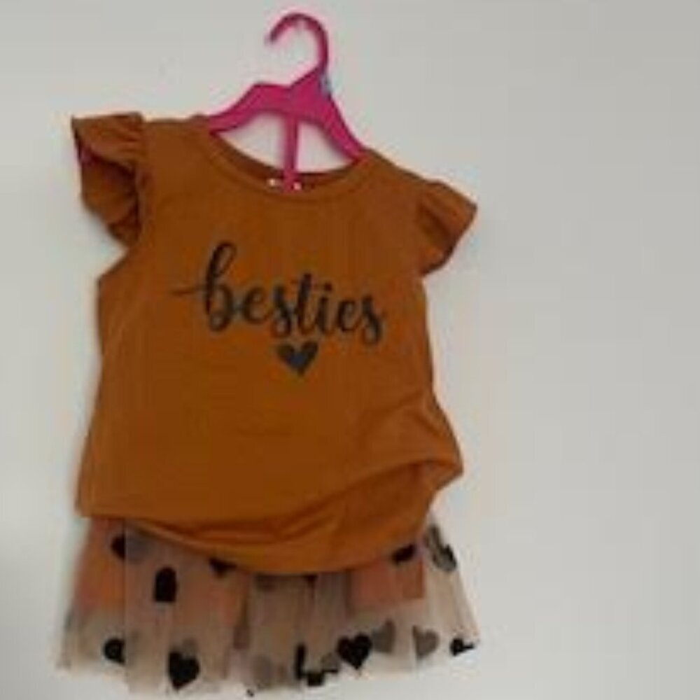 Toddler Girls 2-Piece Short Sleeve Skirt Set – Size 18-24 Months – NWT